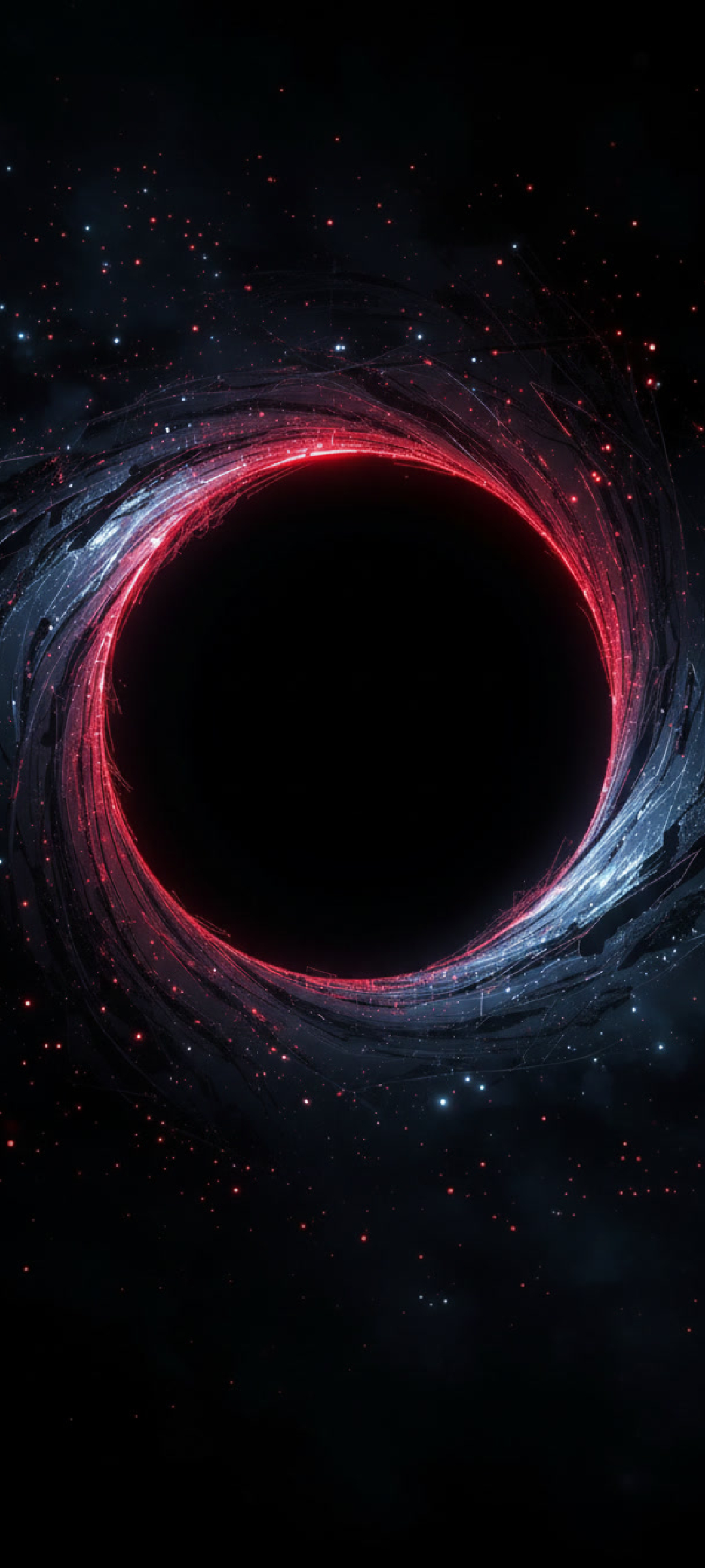 Black hole with glowing edges mobile