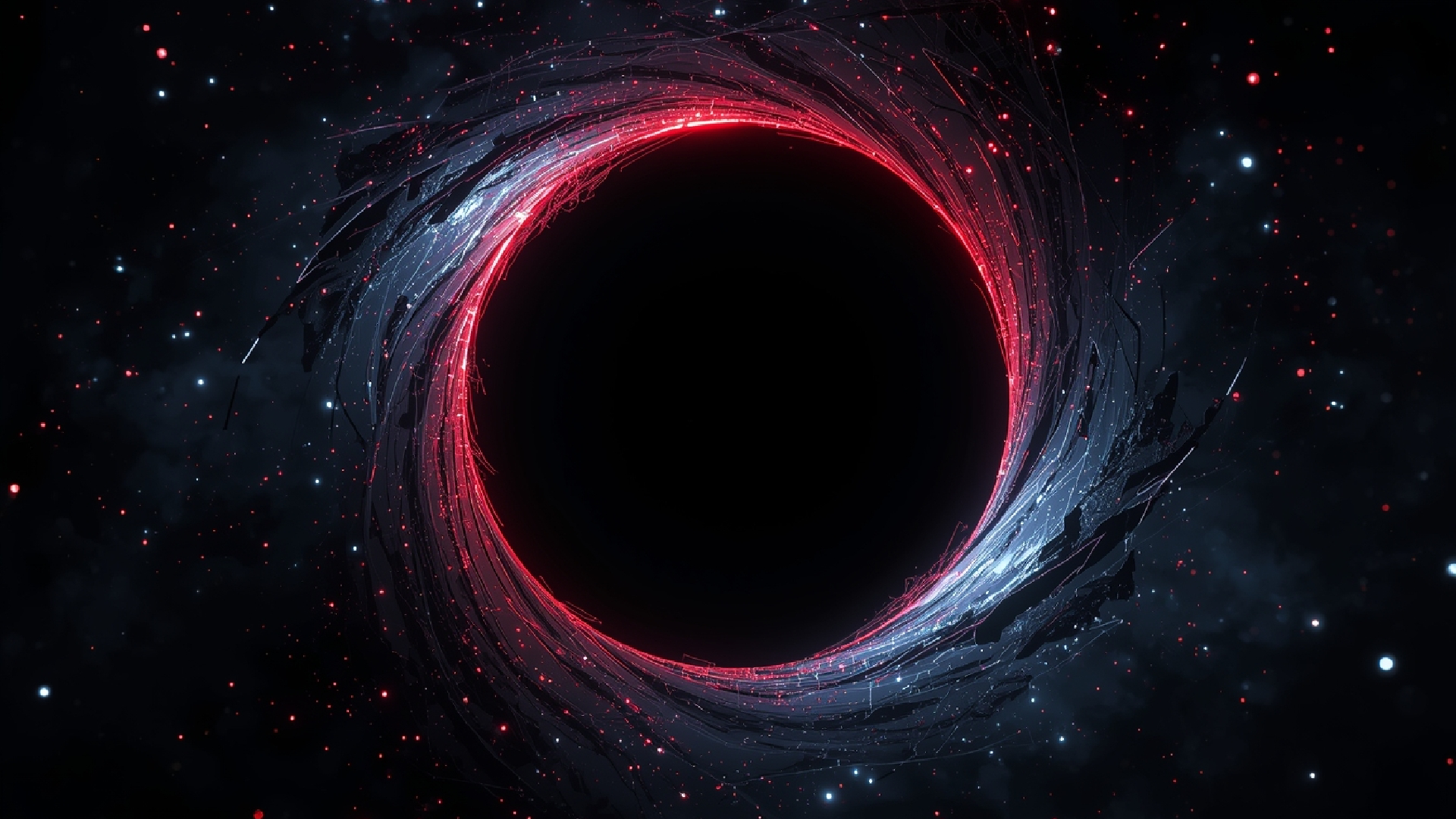 Black hole with glowing edges 4k