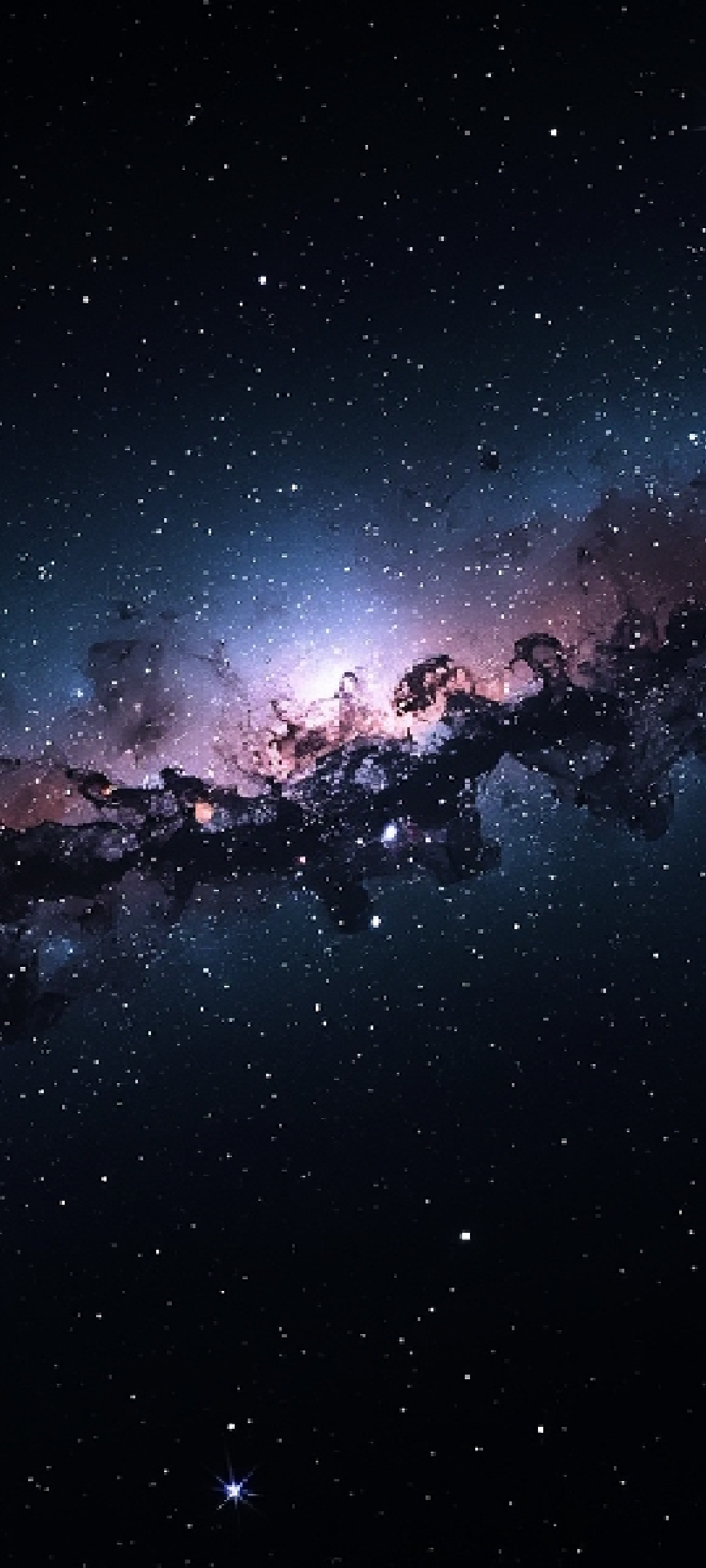Dark galaxy with nebula stars mobile