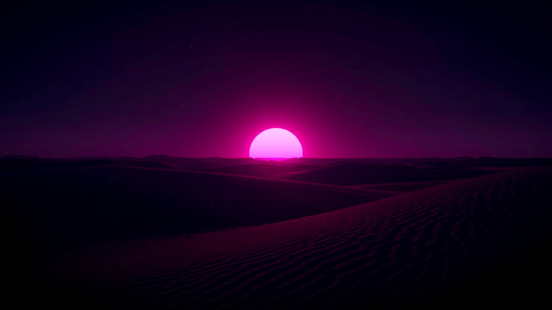 desert landscape with dark sky amoled